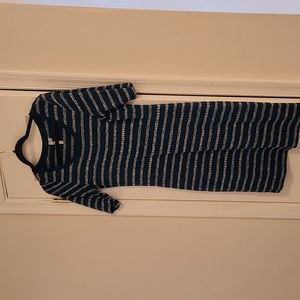 Stripped green and grey dress